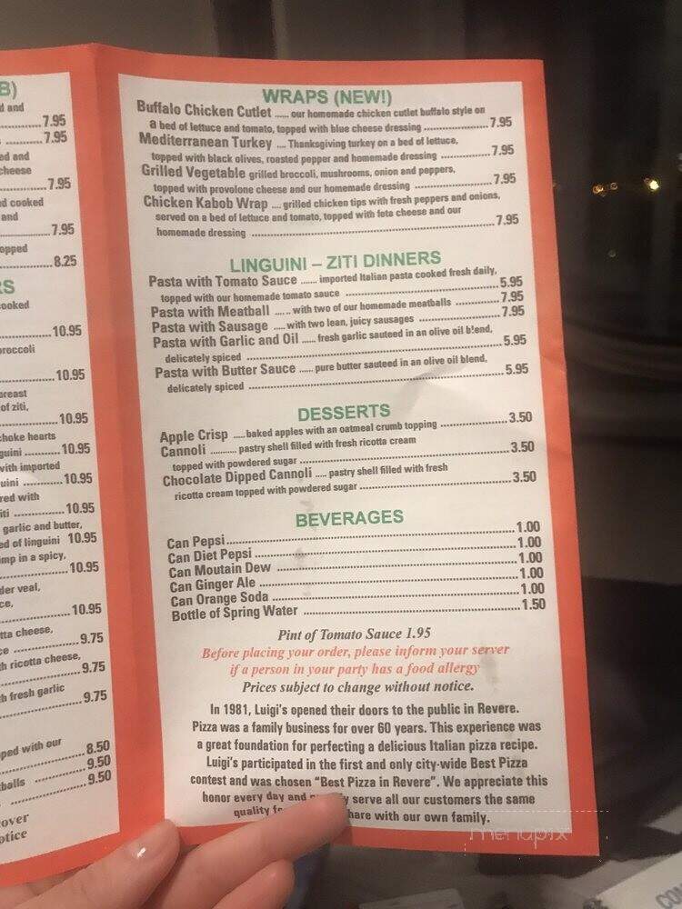 Luigi’s menu 5