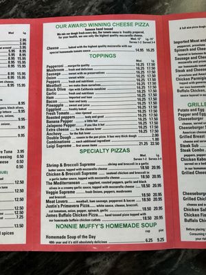 Luigi’s menu 1